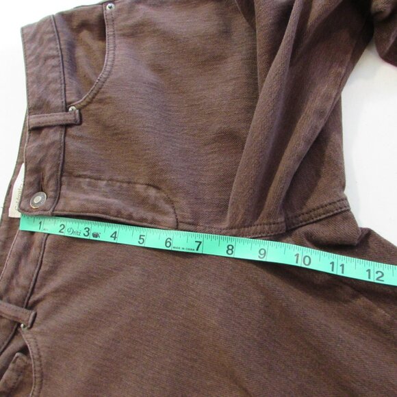 Coldwater Creek Brown Knit Denim Boot Cut Pants Size 8 - Picture 9 of 13